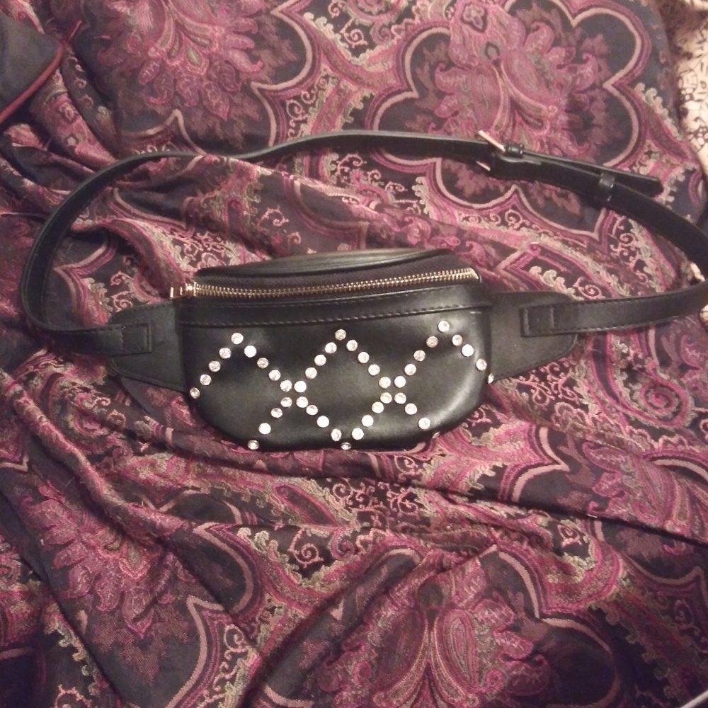 Cute patent leather purse belt